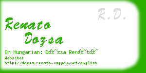 renato dozsa business card